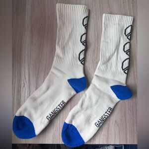 Spiritual gangster Cream and Blue peace Socks
